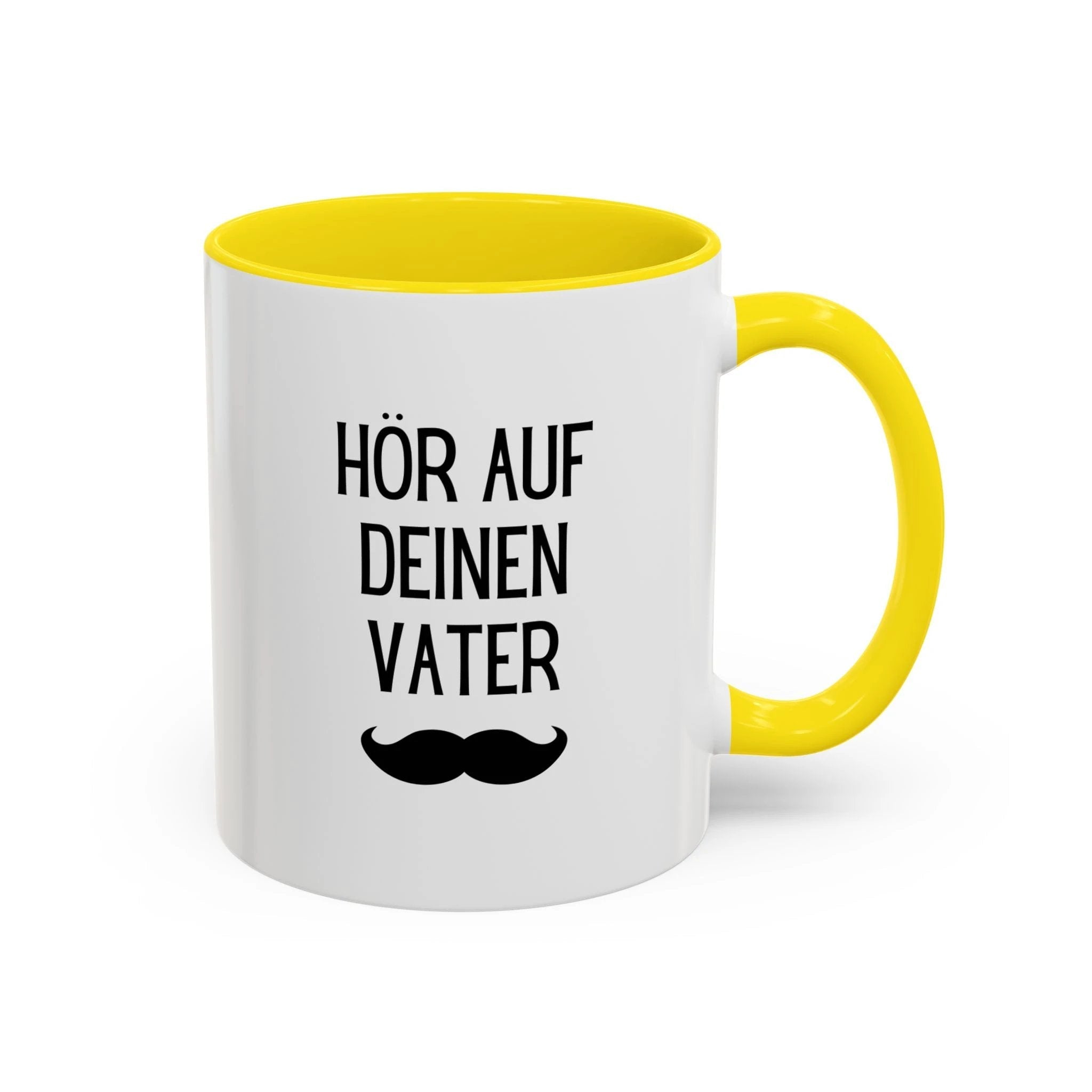 Hör Auf Deinen Vater Mug, German Father's Day Accent Coffee Cup by Printify