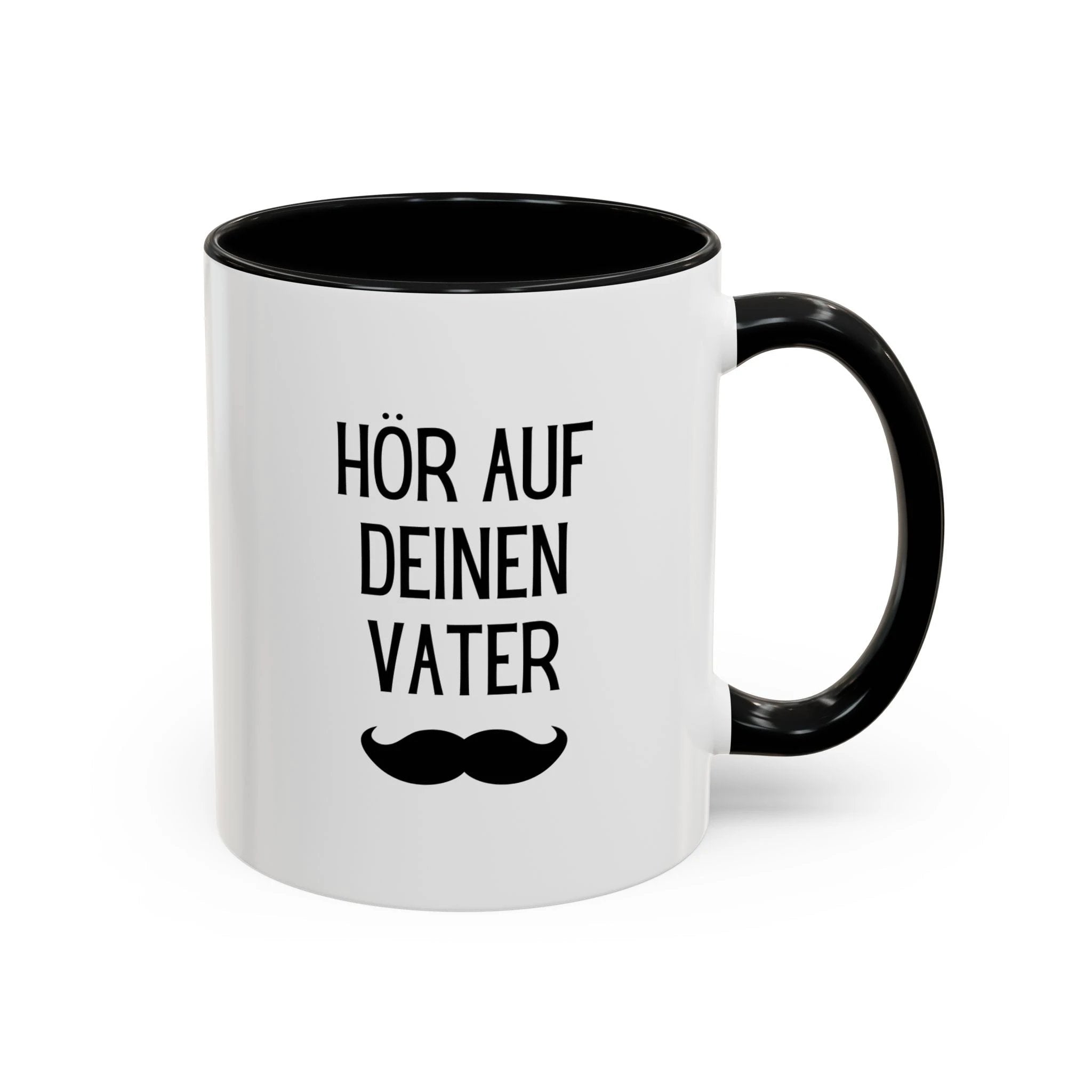 Hör Auf Deinen Vater Mug, German Father's Day Accent Coffee Cup by Printify