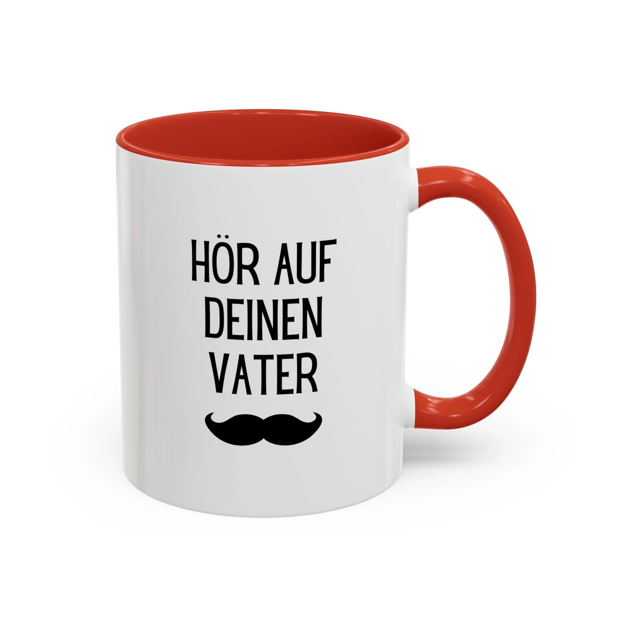 Hör Auf Deinen Vater Mug, German Father's Day Accent Coffee Cup by Printify
