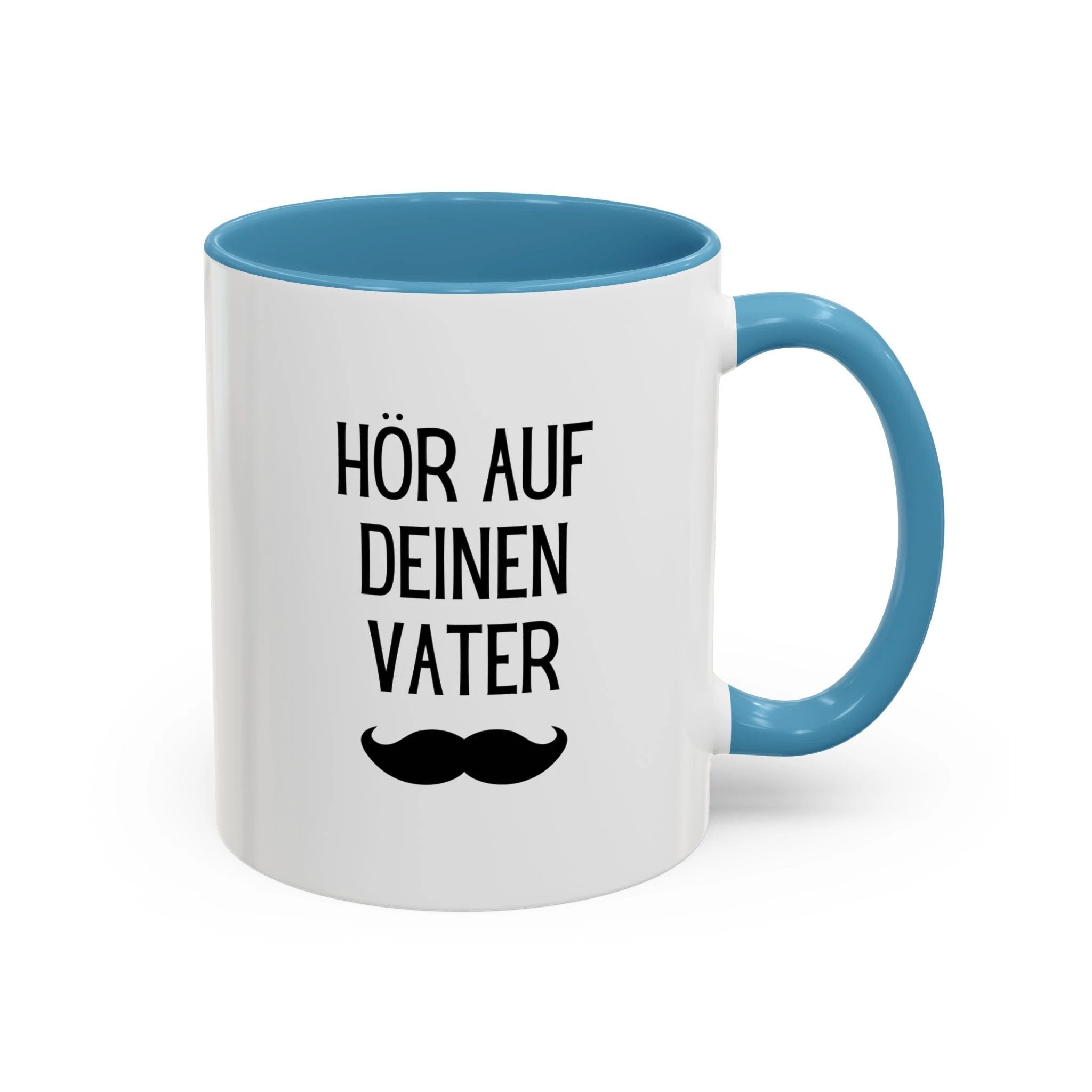 Hör Auf Deinen Vater Mug, German Father's Day Accent Coffee Cup by Printify