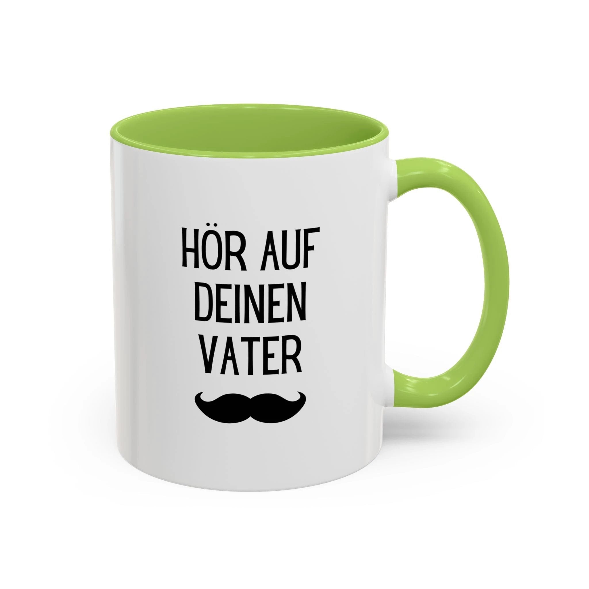 Hör Auf Deinen Vater Mug, German Father's Day Accent Coffee Cup by Printify