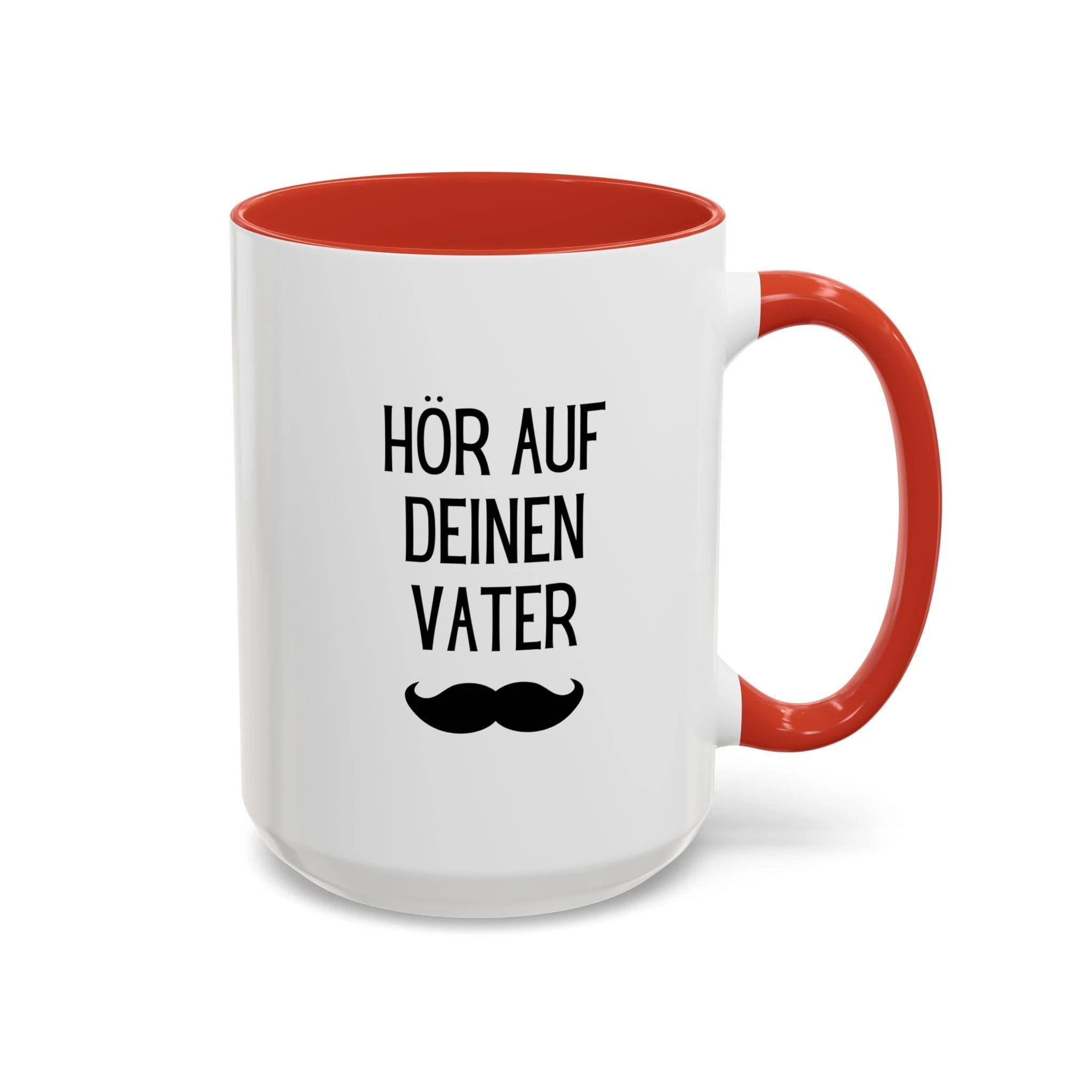 Hör Auf Deinen Vater Mug, German Father's Day Accent Coffee Cup by Printify