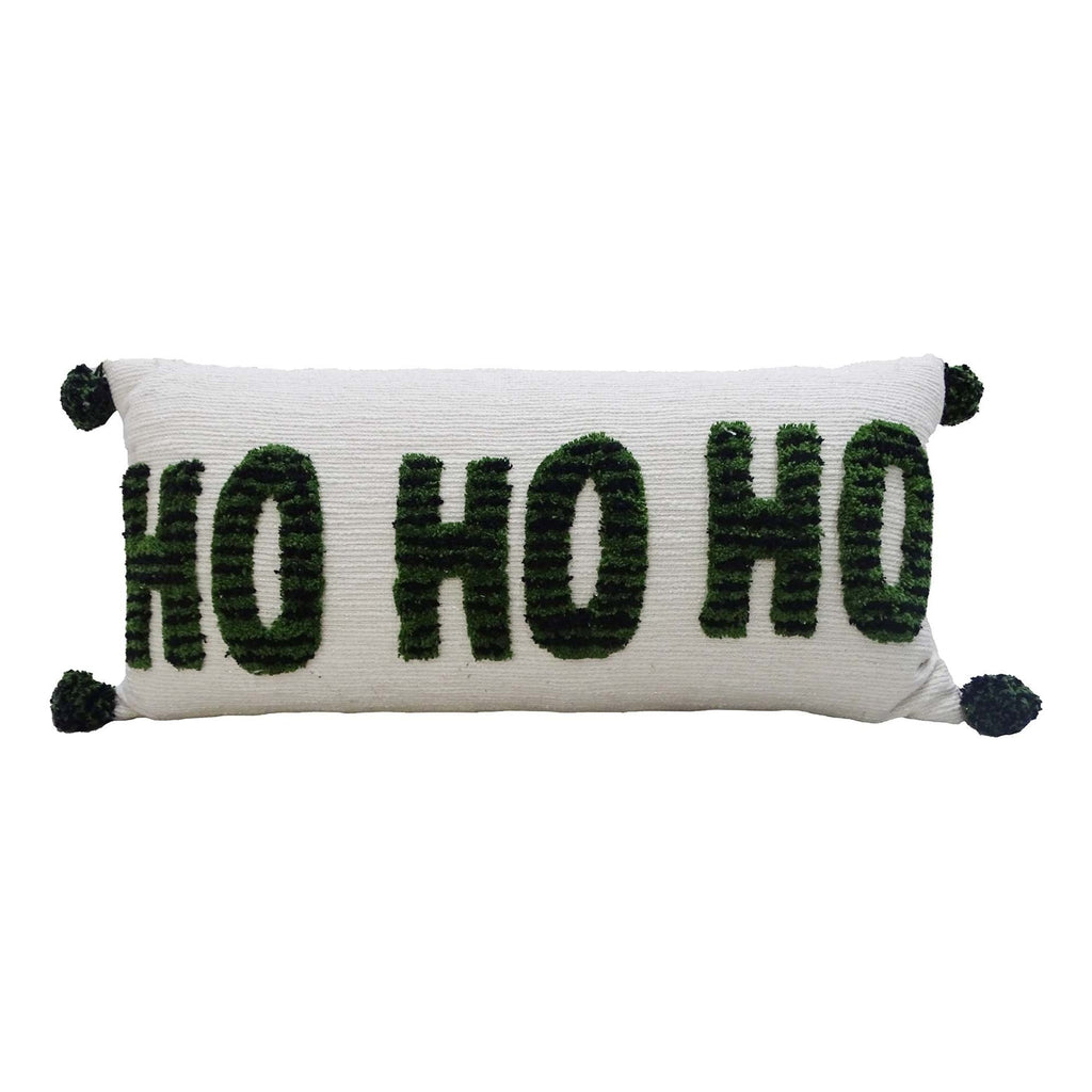 Christmas Pillow for Holidays, 32"x 14" HOHOHO Embroidered