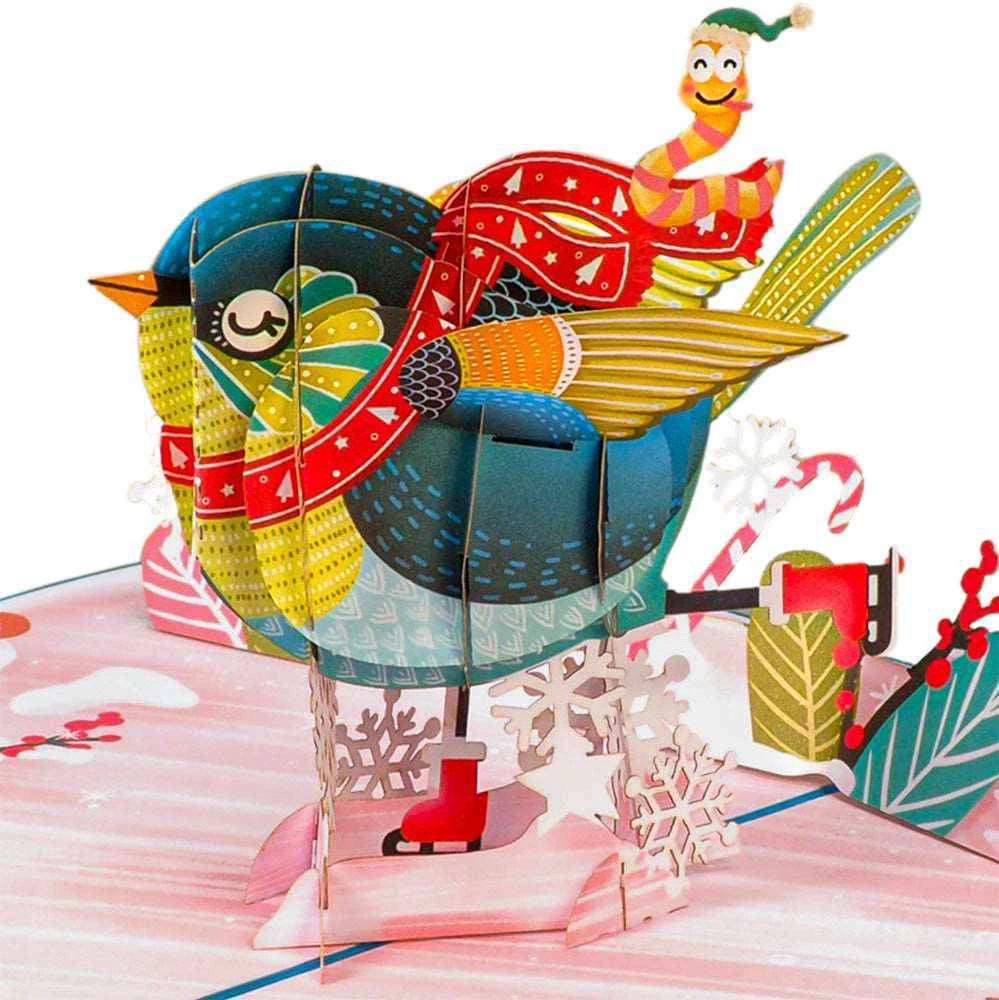 Holiday Bird Pop Up Christmas Card by Paper Love