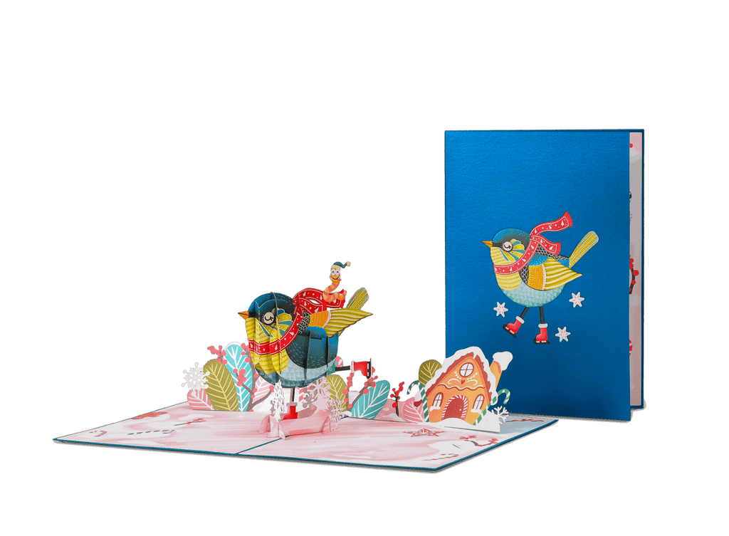 Holiday Bird Pop Up Christmas Card by Paper Love