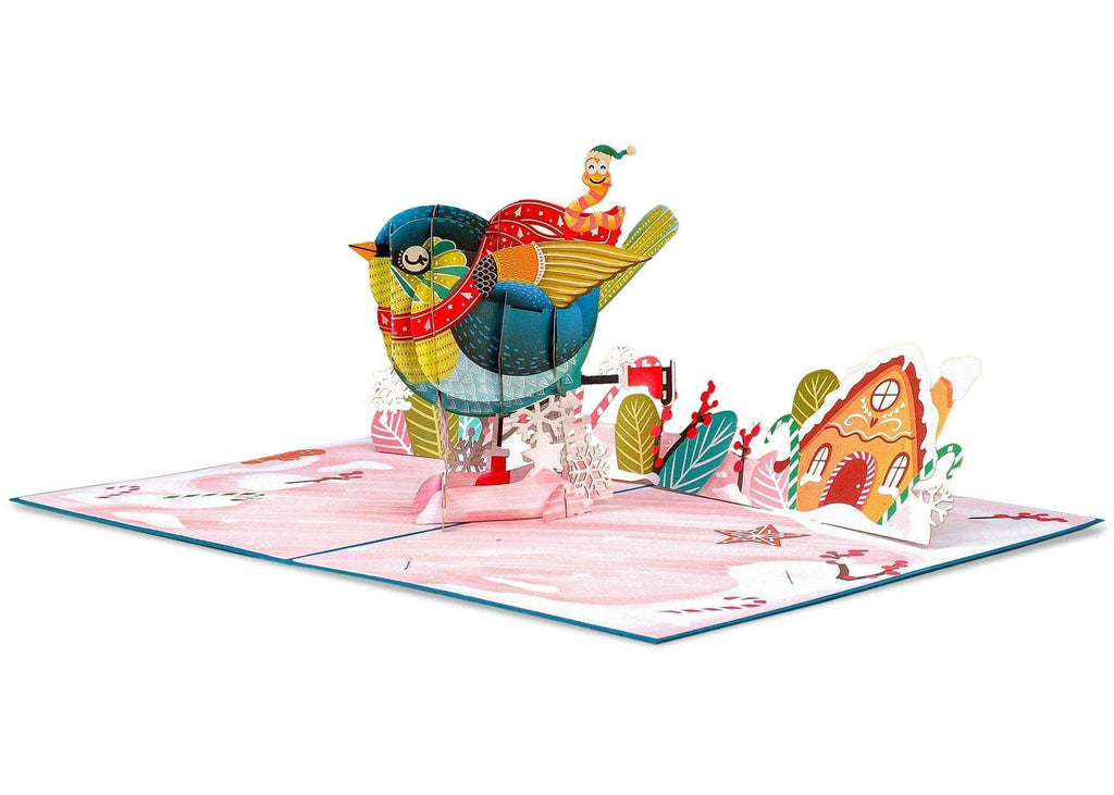 Holiday Bird Pop Up Christmas Card by Paper Love