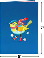 Holiday Bird Pop Up Christmas Card by Paper Love