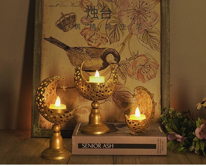 Hollow Moon Candle Holder – Iron Ramadan Decorative Accent (MAC379) La Vie Bien Hollow Moon Candle Holder – Iron Ramadan Decorative Accent (MAC379)
