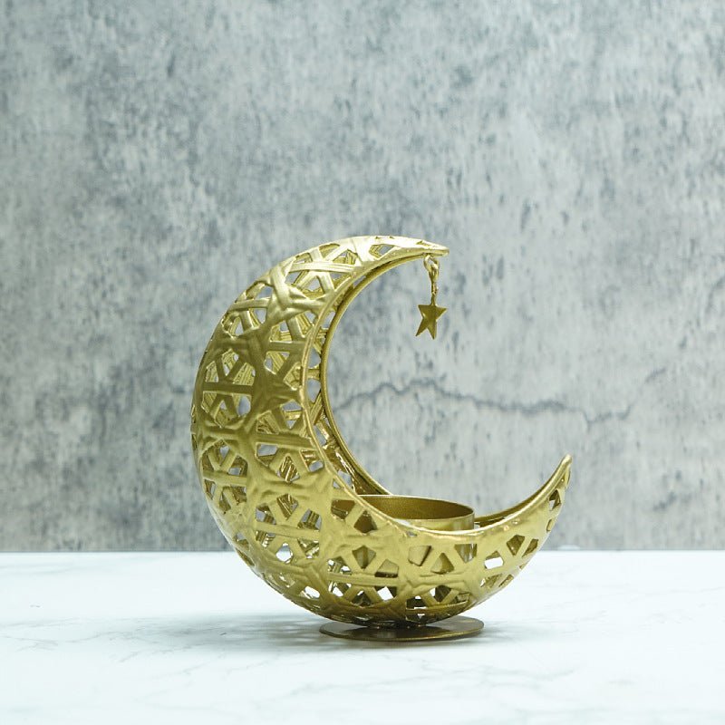 Hollow Moon Candle Holder – Iron Ramadan Decorative Accent (MAC379) La Vie Bien Hollow Moon Candle Holder – Iron Ramadan Decorative Accent (MAC379)