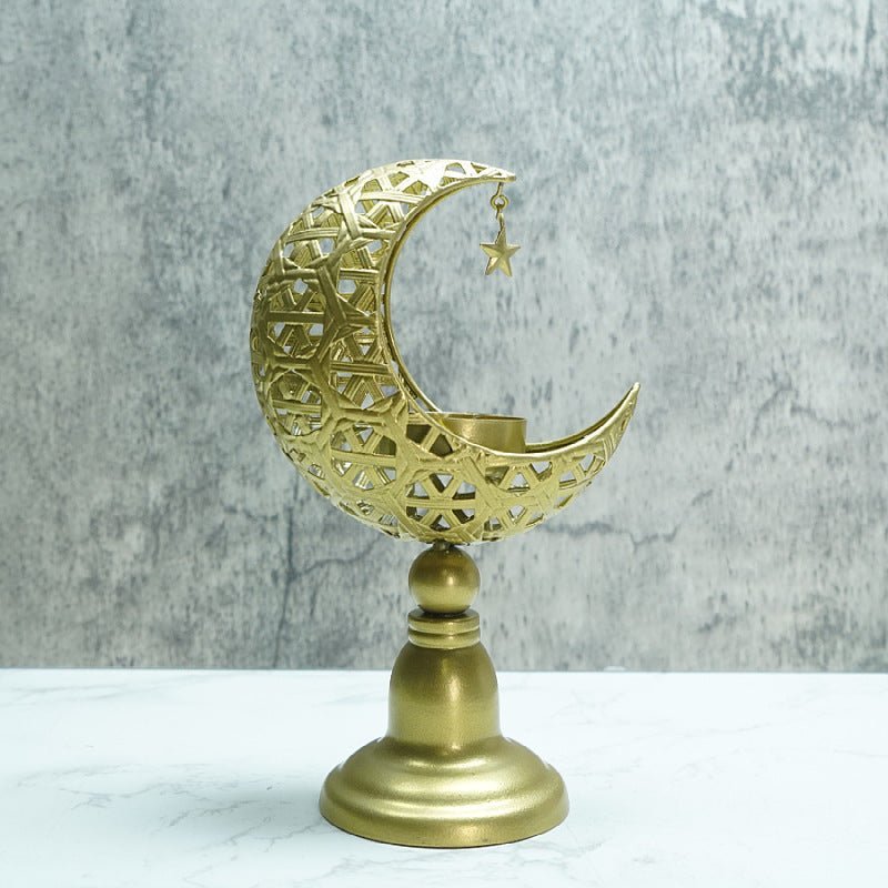 Hollow Moon Candle Holder – Iron Ramadan Decorative Accent (MAC379) La Vie Bien Hollow Moon Candle Holder – Iron Ramadan Decorative Accent (MAC379)