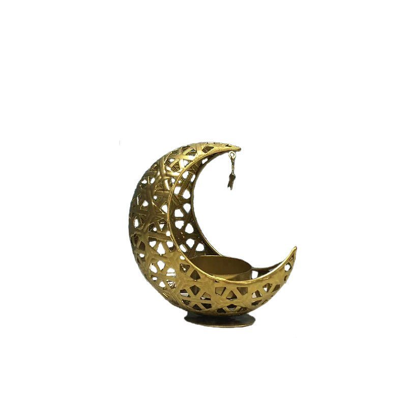 Hollow Moon Candle Holder – Iron Ramadan Decorative Accent (MAC379) La Vie Bien Hollow Moon Candle Holder – Iron Ramadan Decorative Accent (MAC379)