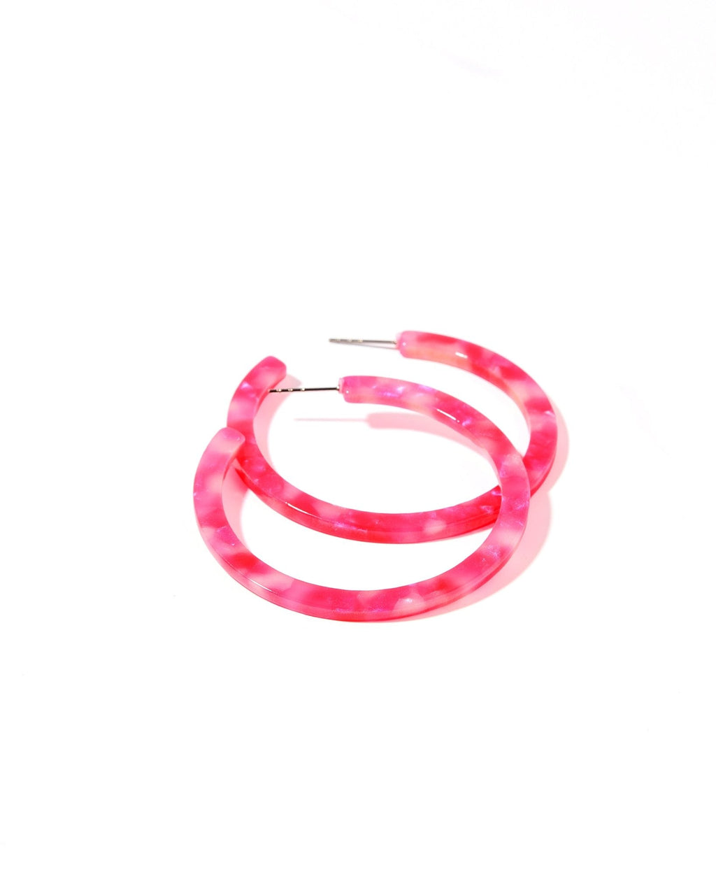 Holly Medium Hoop Earrings - Pink Party Punch