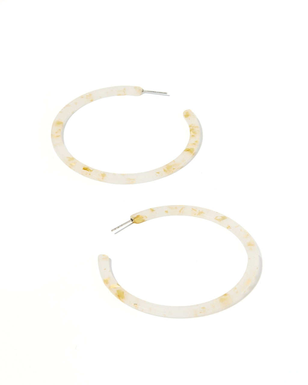 Holly Mega Hoop Earrings - Gold Confetti