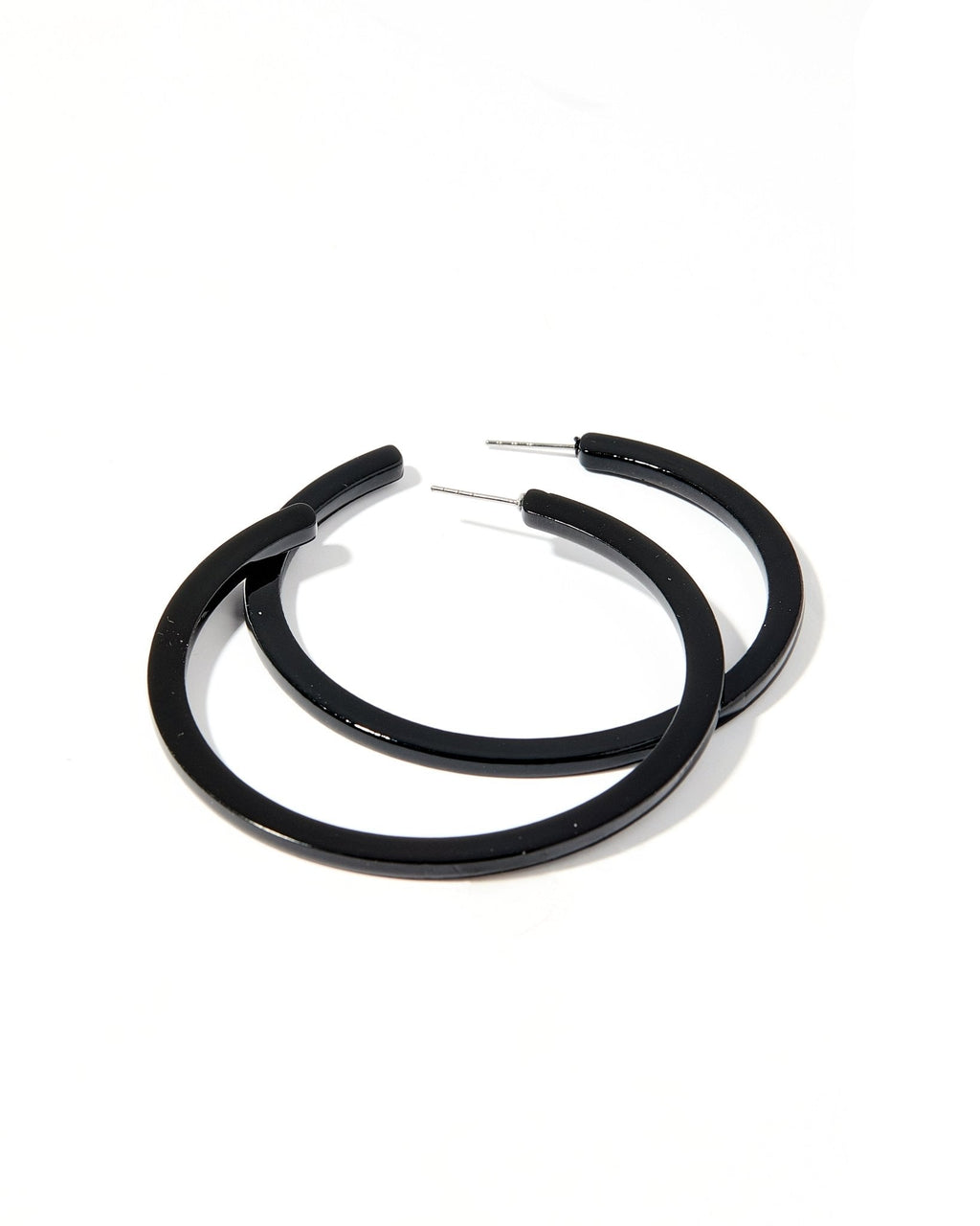 Holly Mega Hoop Earrings - True Black