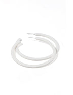 Holly Mega Hoop Earrings - True White