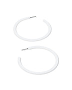 Holly Mega Hoop Earrings - True White