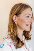 Holly Mini Hoop Earrings - Buttercup Yellow
