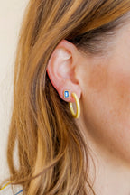 Holly Mini Hoop Earrings - Buttercup Yellow