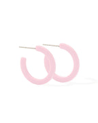 Holly Mini Hoop Earrings - Pink Carnation