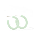Holly Mini Hoop Earrings - Spearmint Green