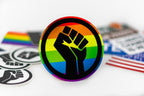 Holographic - Black Lives Matter Pride Fist Sticker Sticker La Vie Bien Holographic - Black Lives Matter Pride Fist Sticker
