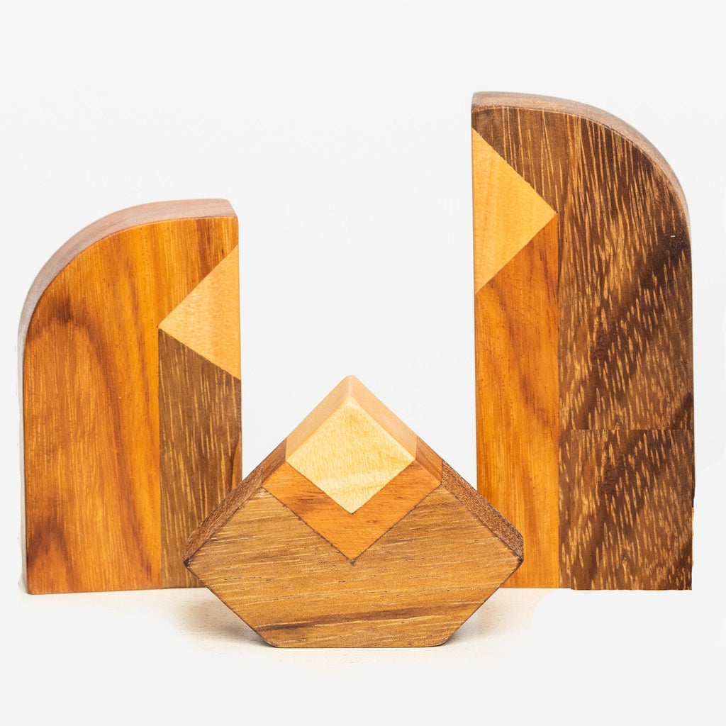 Holy Family Modern Wood Nativity Scene - 3 piece Home La Vie Bien Holy Family Modern Wood Nativity Scene - 3 piece
