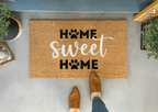 Home Sweet Home Doormat with dog paws by Nickel Designs Custom Doormats