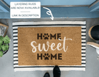 Home Sweet Home Doormat with dog paws by Nickel Designs Custom Doormats