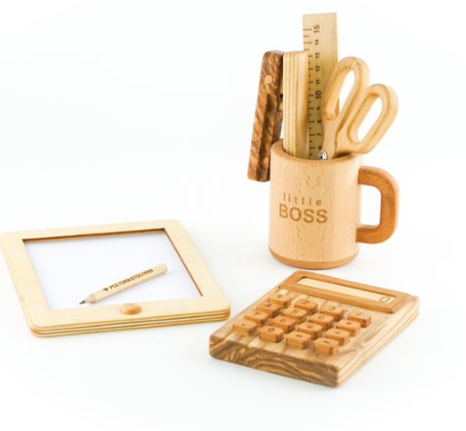 Wooden Pretend and Play Office Set