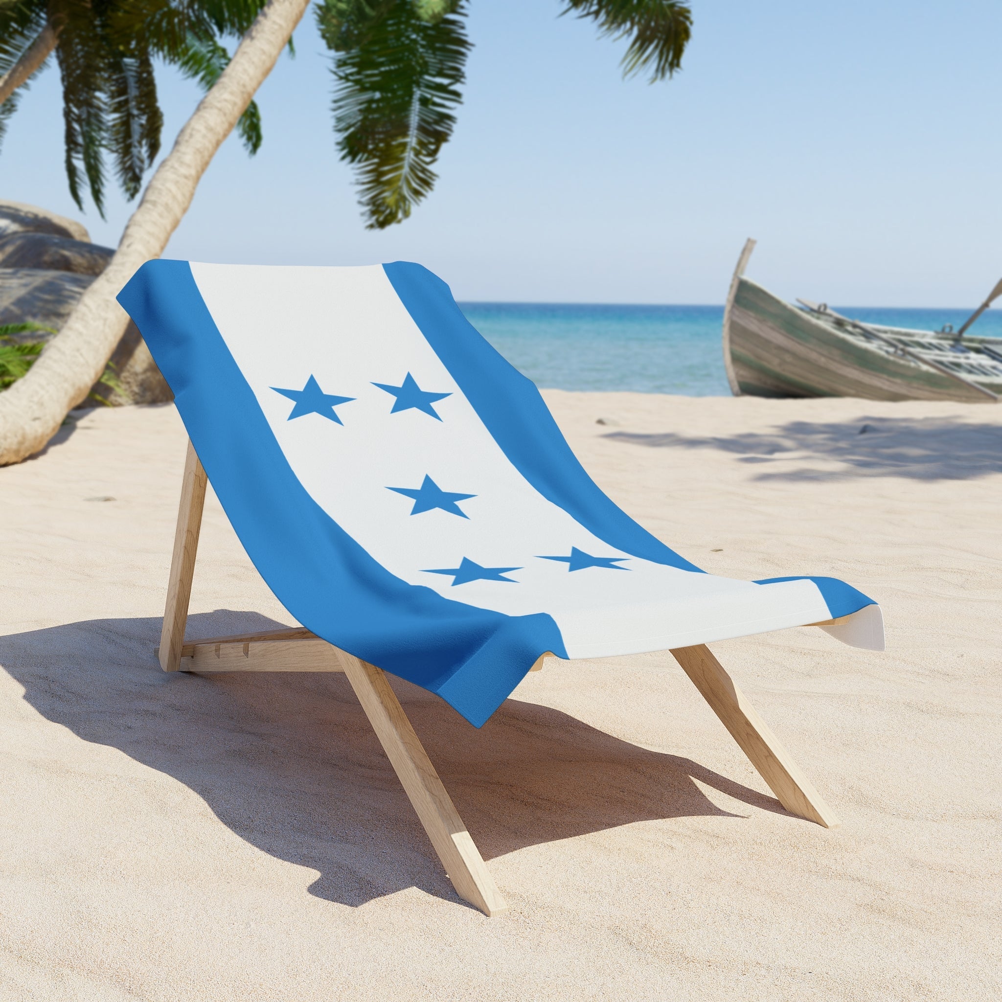 Honduras Flag Beach Towel Beach Towel (Generic Brand) La Vie Bien Honduras Flag Beach Towel
