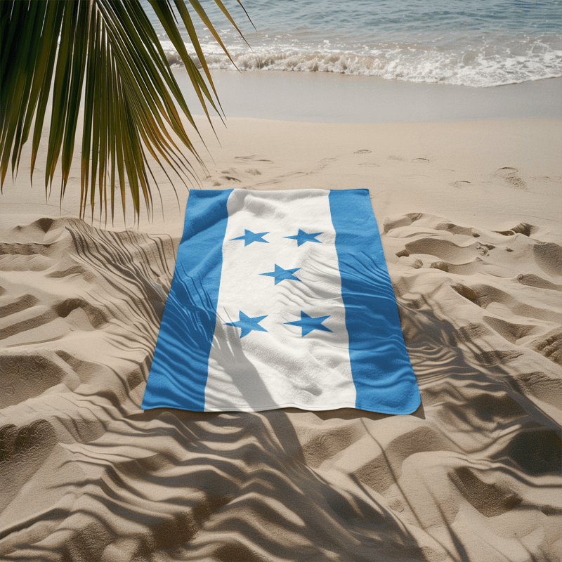 Honduras Flag Beach Towel Beach Towel (Generic Brand) La Vie Bien Honduras Flag Beach Towel