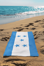 Honduras Flag Beach Towel Beach Towel (Generic Brand) La Vie Bien Honduras Flag Beach Towel