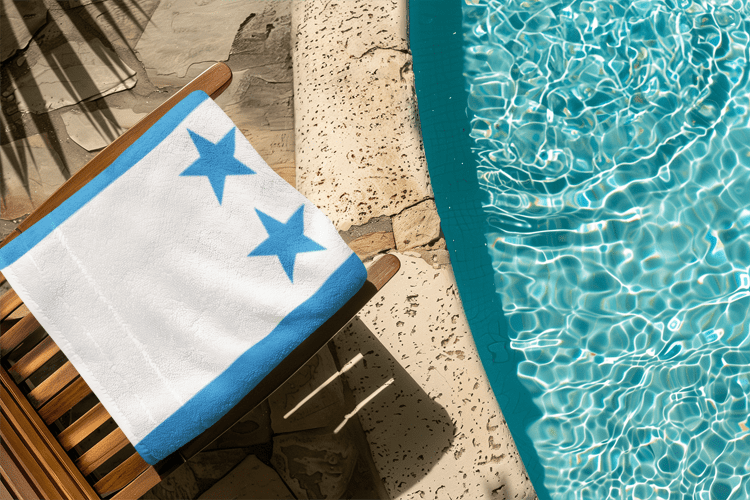 Honduras Flag Beach Towel Beach Towel (Generic Brand) La Vie Bien Honduras Flag Beach Towel