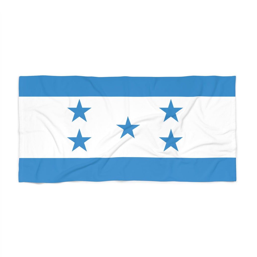 Honduras Flag Beach Towel Beach Towel (Generic Brand) La Vie Bien Honduras Flag Beach Towel