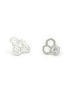 Honeycomb Studs - Silver by Fair Anita