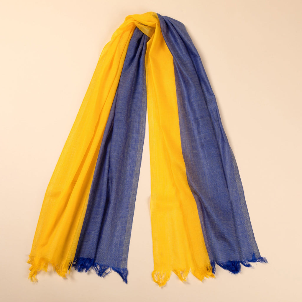 Hope For Ukraine Hand Loomed Scarf Scarves & Bandanas La Vie Bien Hope For Ukraine Hand Loomed Scarf