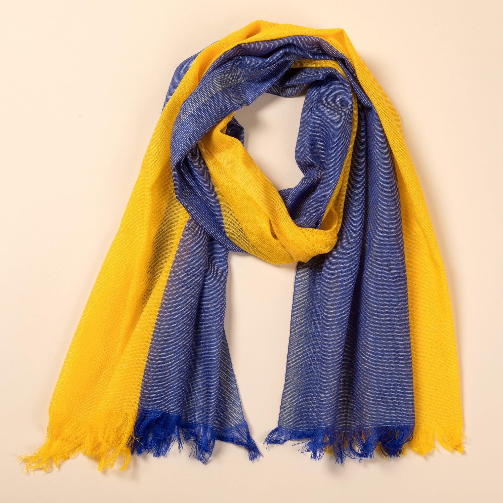 Hope For Ukraine Hand Loomed Scarf Scarves & Bandanas La Vie Bien Hope For Ukraine Hand Loomed Scarf
