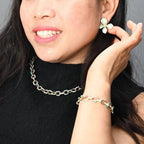Hope in Bloom Flower Earrings in Mint