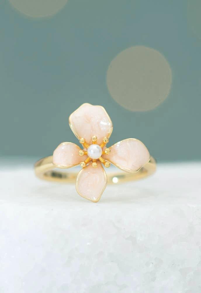 Hope in Bloom Ring in Misty Rose by Ethical Trade Co