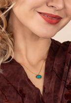 Hopeful Glow Necklace in Turquoise by Ethical Trade Co
