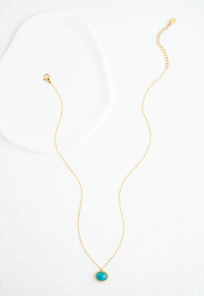 Hopeful Glow Necklace in Turquoise by Ethical Trade Co