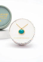 Hopeful Glow Necklace in Turquoise by Ethical Trade Co
