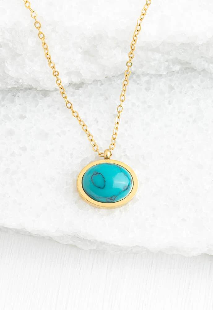 Hopeful Glow Necklace in Turquoise by Ethical Trade Co