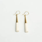 Horn and Recycled Brass Drop Hook Earrings - Lulu Earrings La Vie Bien Horn and Recycled Brass Drop Hook Earrings - Lulu