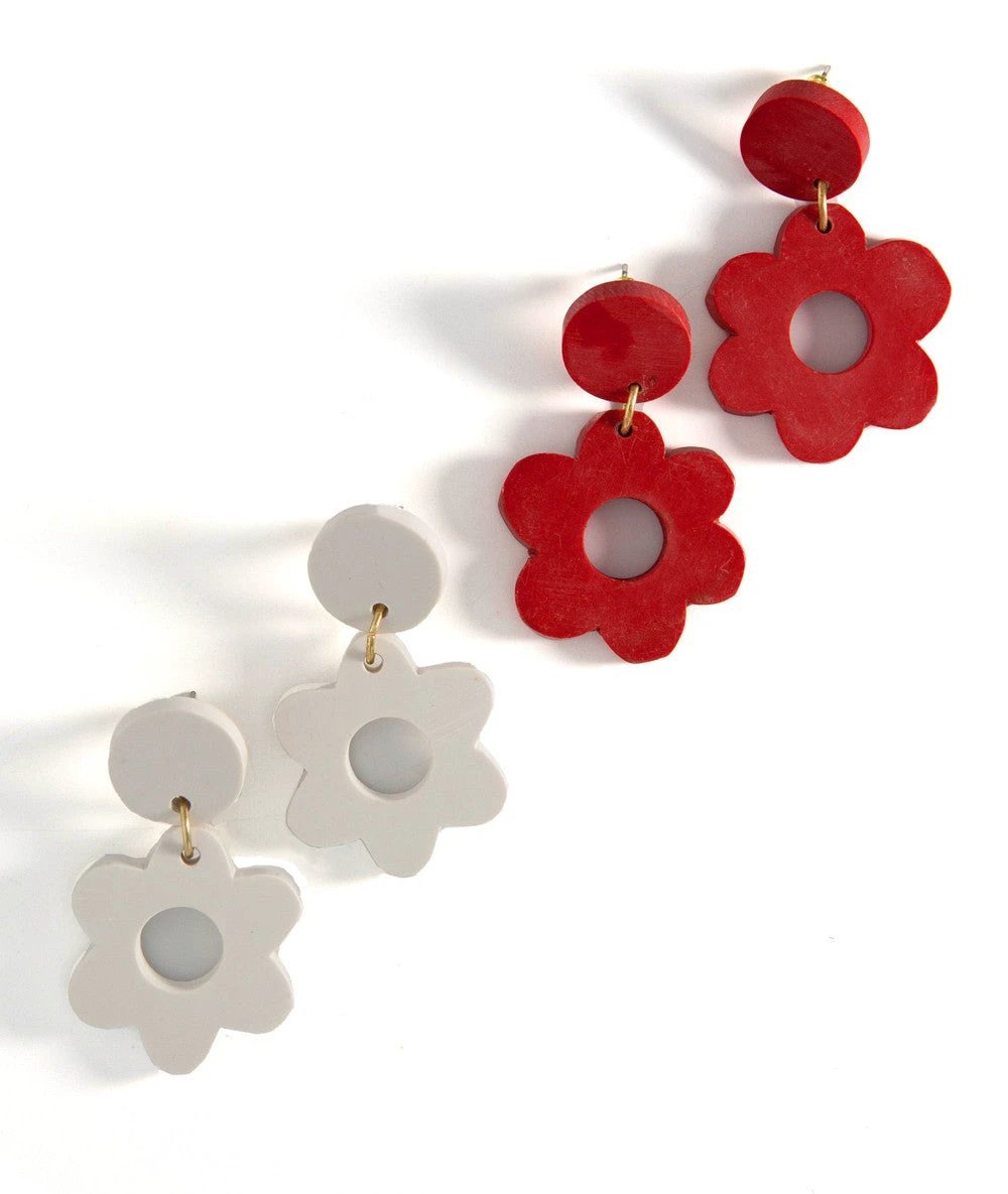 Hot Hippie Clay Earrings by Fair Anita