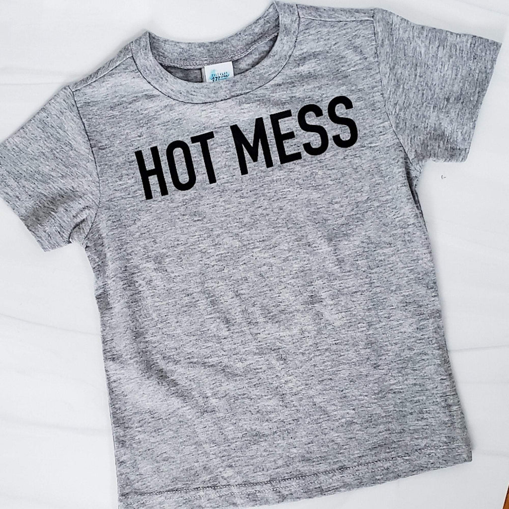 HOT MESS Toddler T-Shirt OR Baby Bodysuit Kids' Clothes La Vie Bien HOT MESS Toddler T-Shirt OR Baby Bodysuit