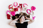 Hot Pink Ribbed Oversized Scrunchie by Evie Pearl Handmade