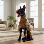 Huge Talavera Dog Statue | Colorful Mexican Ceramic Statue Talavera Statue La Vie Bien Huge Talavera Dog Statue | Colorful Mexican Ceramic Statue