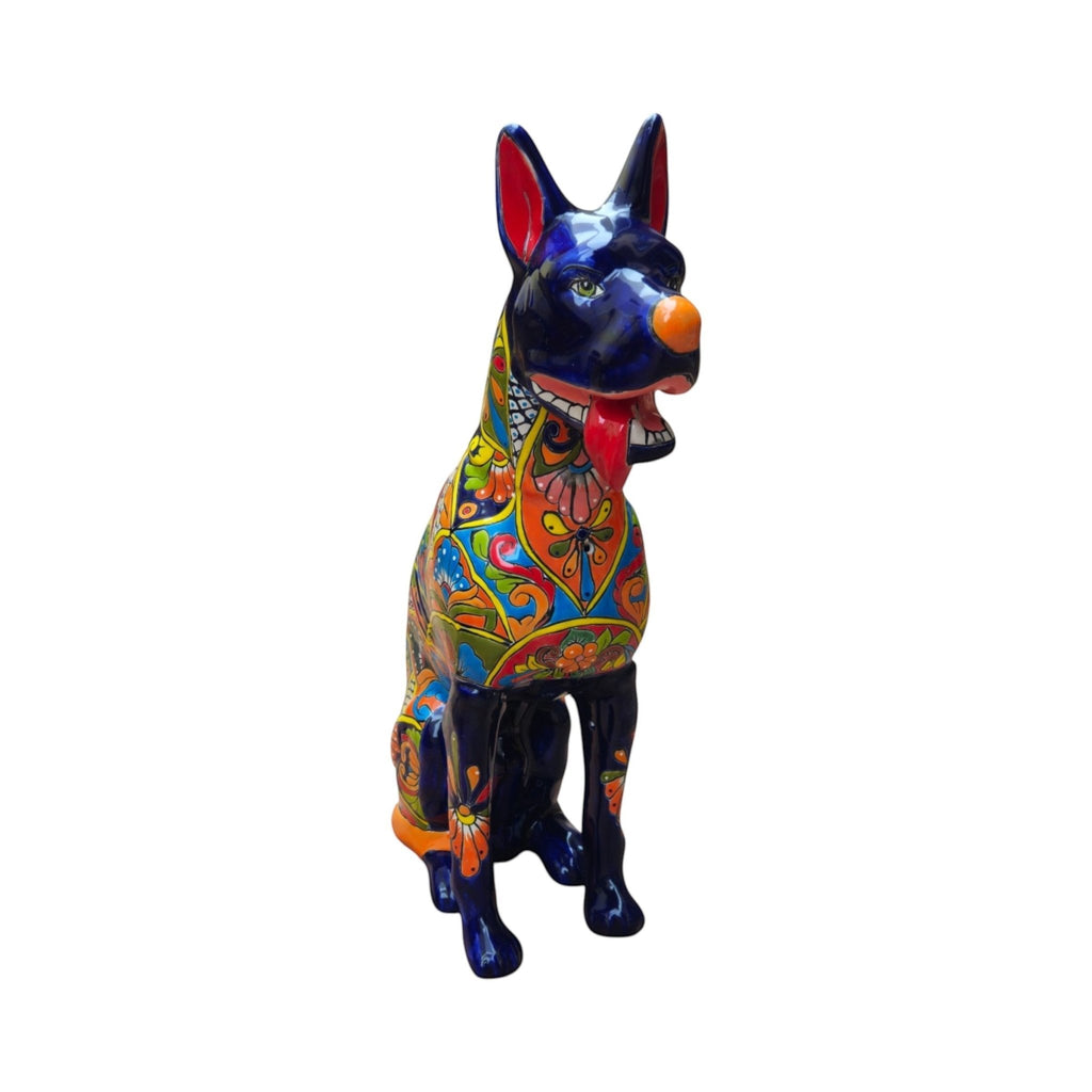Huge Talavera Dog Statue | Colorful Mexican Ceramic Statue Talavera Statue La Vie Bien Huge Talavera Dog Statue | Colorful Mexican Ceramic Statue
