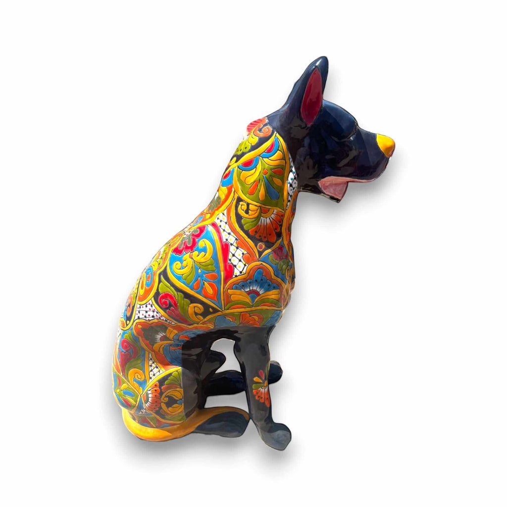 Huge Talavera Dog Statue | Colorful Mexican Ceramic Statue Talavera Statue La Vie Bien Huge Talavera Dog Statue | Colorful Mexican Ceramic Statue